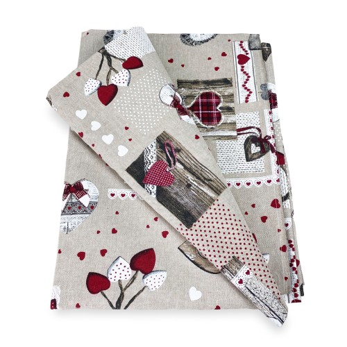 NAPPE RÉSISTANTE AUX TACHES RÉSINE TORINO Tyrolien HOUX Rouge