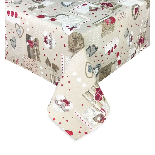 TOVAGLIA antimacchia RESINATA TORINO Tirolese HOLLY Rosso