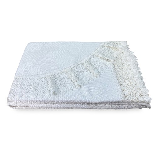 BEDSPREAD with MACRAMÉ CREAM Lace Double IDEA SPOSA