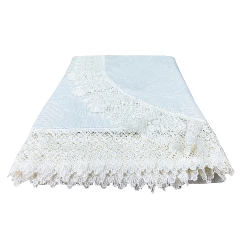 COLCHA con MACRAMÉ CREMA Encaje Doble IDEA SPOSA