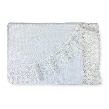 Colcha de encaje macramé