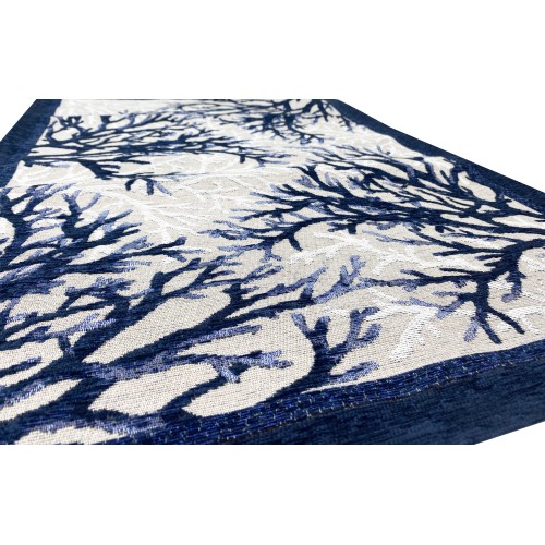 TAPIS antidérapant Mare MARINO Coralli Blu Made in Italy