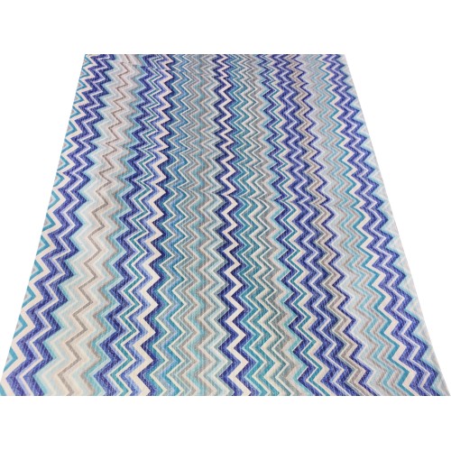 HANDTUCH MÖBELBEZUG GRAN SCARF TAGESDECKE SOFABEZUG STOFF MISSORI BLAU