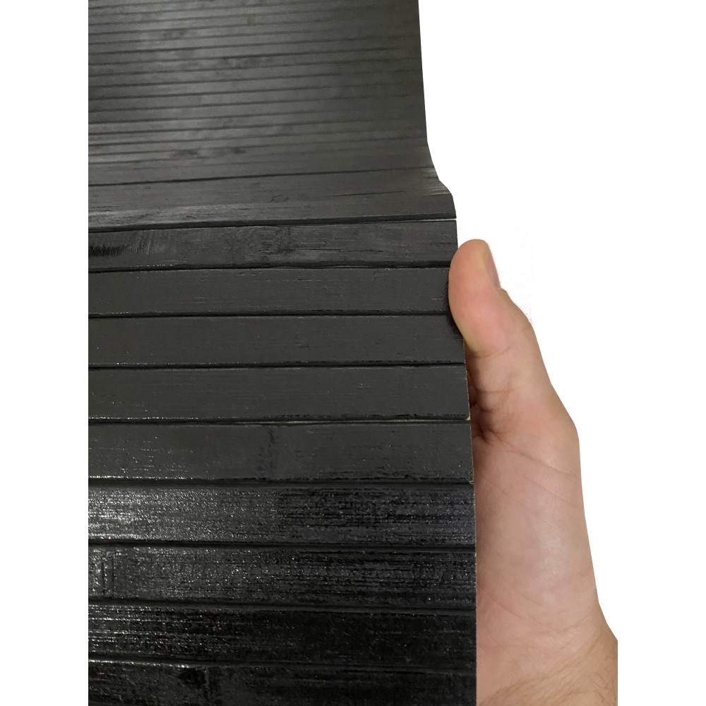 TAPIS de cuisine en bois bambou WOODY rejoint BLACK