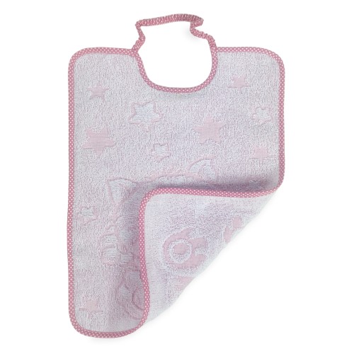 SET 3 BIBS CUDDLE BABY BIBS CM. 29x35 Pure Cotton Elastic Gag