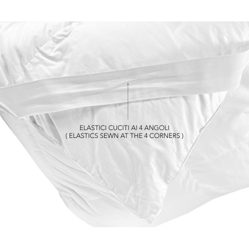 TOPPER per Materasso ANALLERGICO EFFETTO Piuma GOOD NIGHT in Microsfere Made in Italy