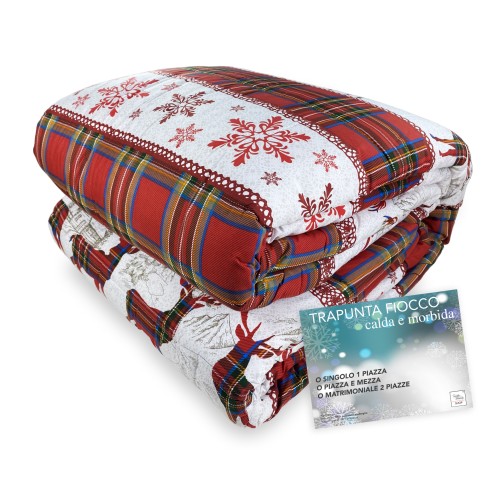 LANZO RED © TYROLEAN WINTER BOW QUILT made in Italy