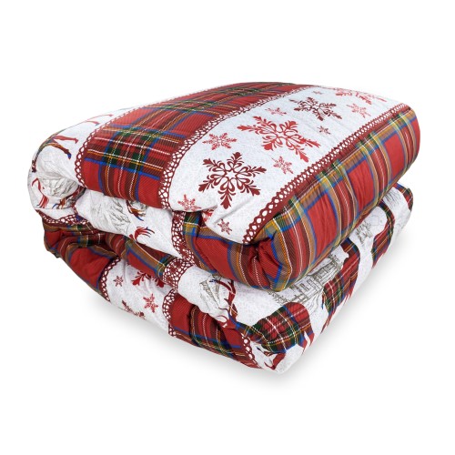 LANZO RED © TYROLEAN WINTER BOW QUILT made in Italy