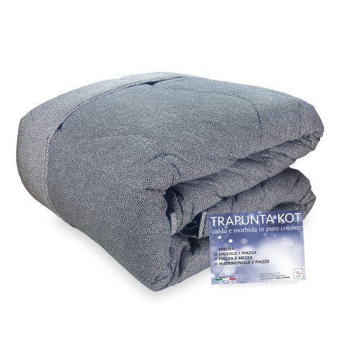 QUILT KOT © dis. BOY grey Black MADE IN ITALY pure COTTON