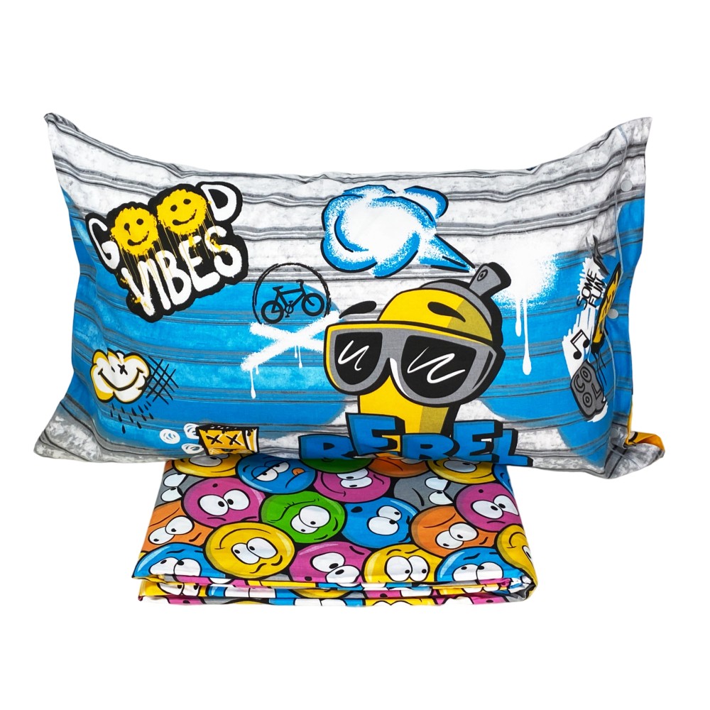 EMOJI SMILEY NEW sheet set in Pure cotton Made in Italy