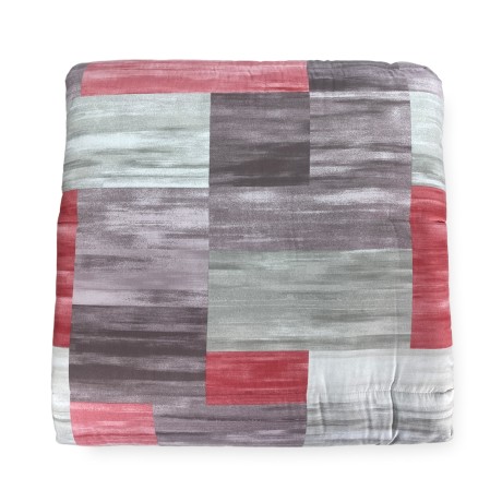 red checked printed quilt, single and double bed duvet