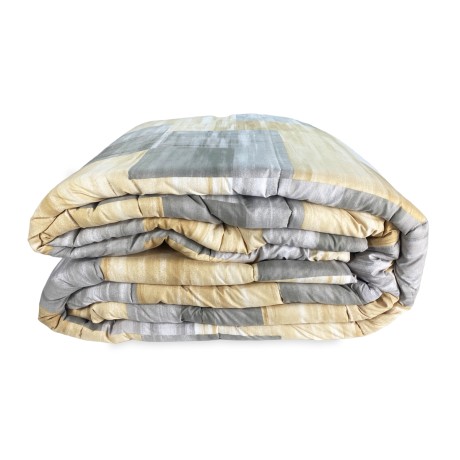 Duvet in modern style checked on beige