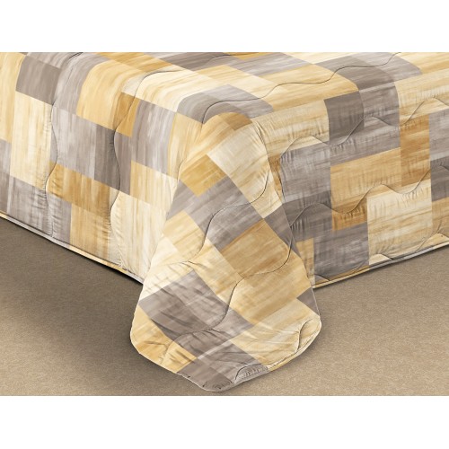 QUILT BOW © CHECK Edredón Nórdico de invierno beige hecho en Italia