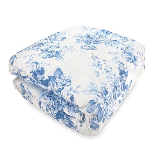 BAROQUE BOW © QUILT Blue Winter Duvet made in Italy