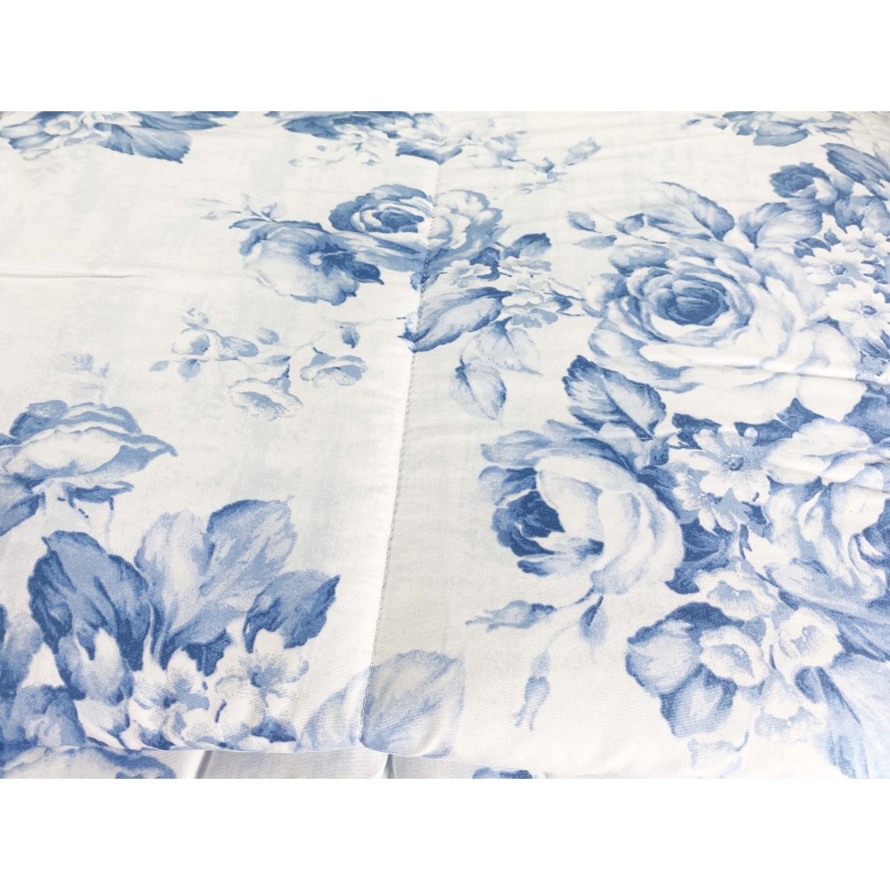 BAROQUE BOW © QUILT Blaue Winterdecke made in Italy