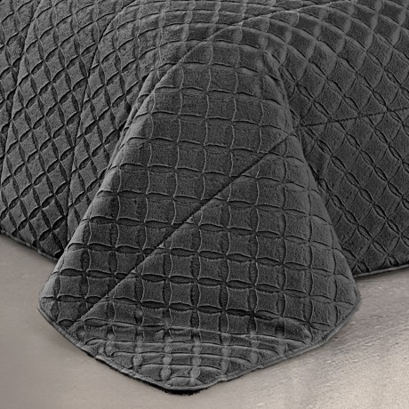 Couette en fourrure écologie gris anthracite