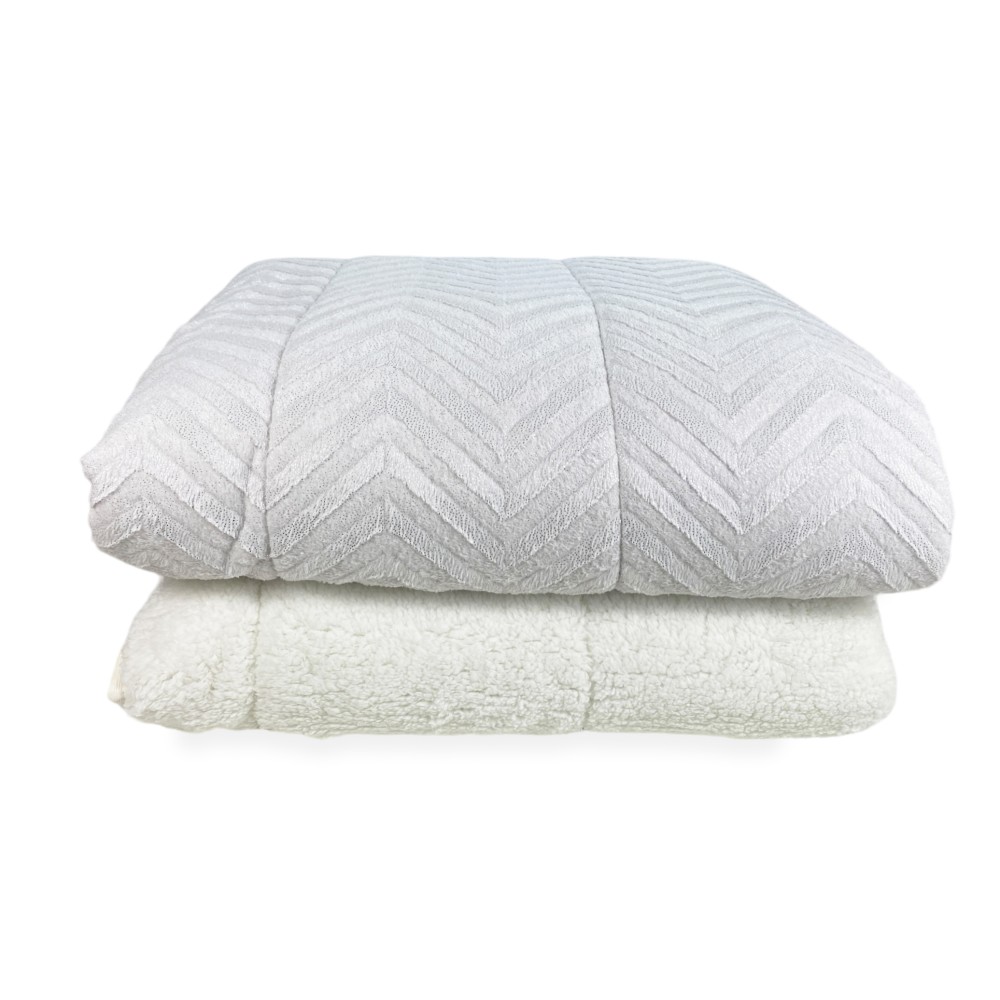 Piel sintética suave QUILT crema ligera 2 cuadrados dobles