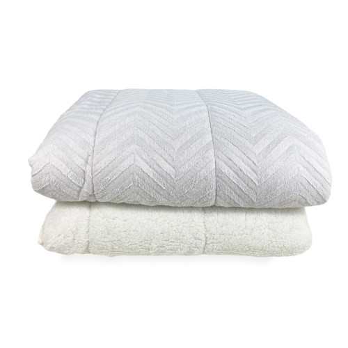 COUETTE en fausse fourrure douce SPIGA Light Cream 2 Double