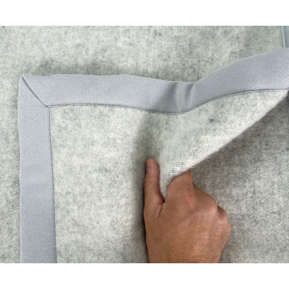 LAMBSWOOL WOOL BLANKET GREY MELANGE Double 2 Beds