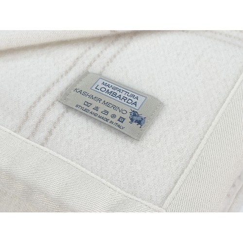 Adelaide Summer Blanket in Merino and Kashmir Wool – Lightweight, Breathable, Anti-Pilling – Made in Italy, Mid-Season