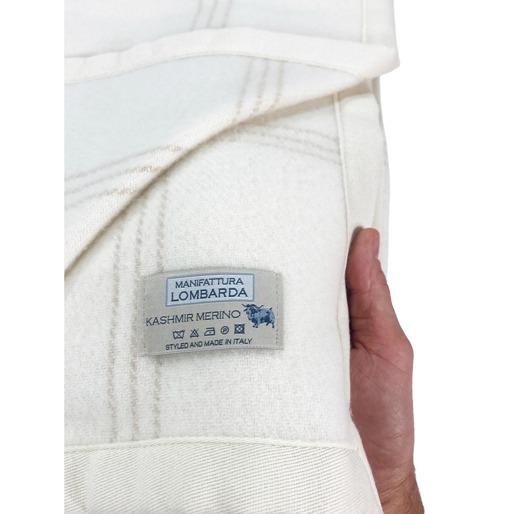 Adelaide Summer Blanket in Merino and Kashmir Wool – Lightweight, Breathable, Anti-Pilling – Made in Italy, Mid-Season