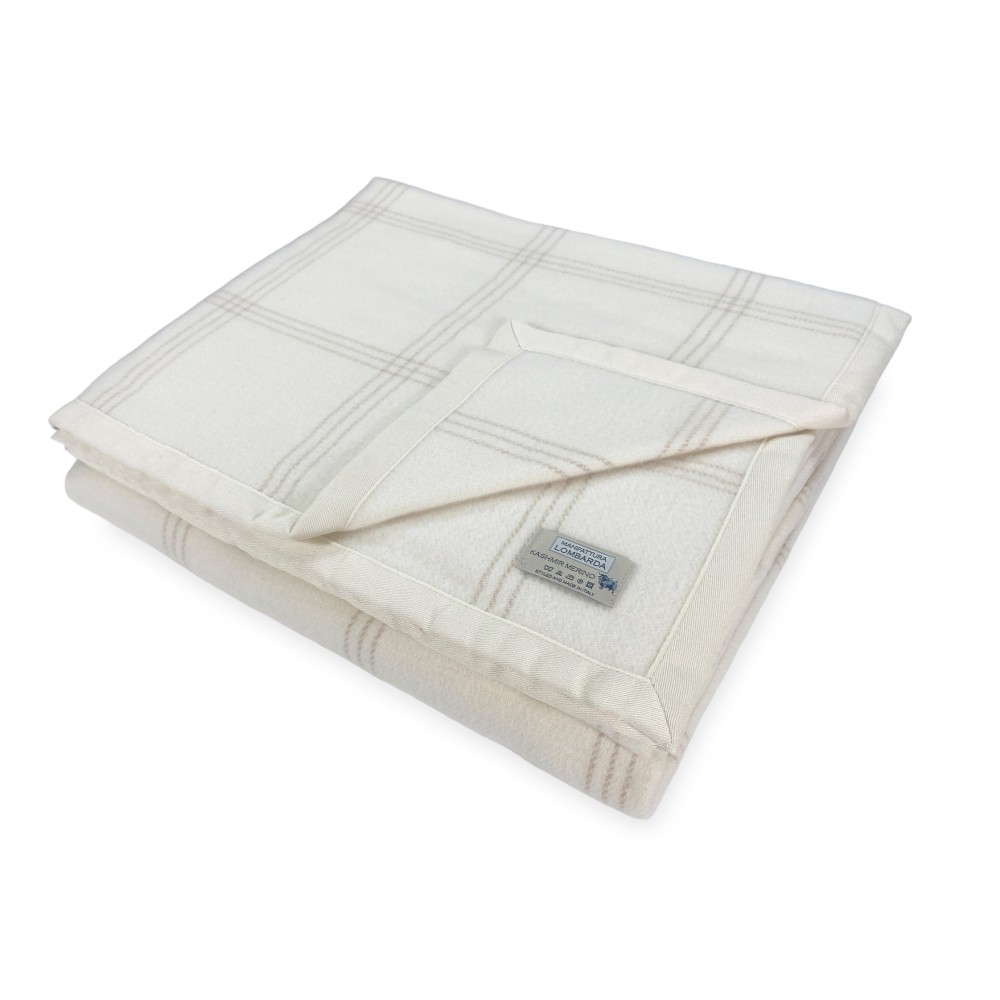 Adelaide Sommerdecke aus Merino- und Kaschmirwolle – leicht, atmungsaktiv, Anti-Pilling – Made in Italy, Zwischensaison