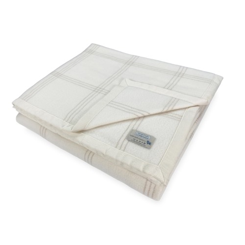 Coperta Estiva Adelaide in Lana Merino e Kashmir – Leggera, Traspirante, Antipilling – Made in Italy, Mezza Stagione