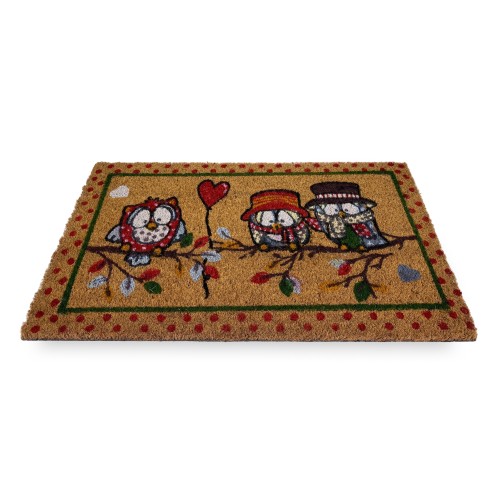 RUG Natural coconut doormat GUFETTI on the branches