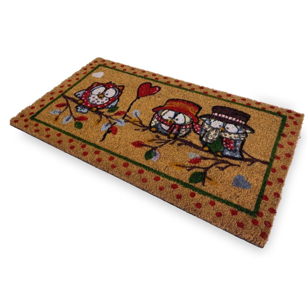 RUG Natural coconut doormat GUFETTI on the branches