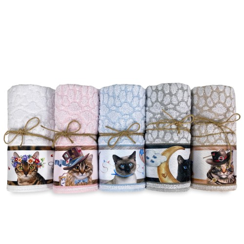 GATTI Spiritosi towel set in Pure Cotton Made in Italy