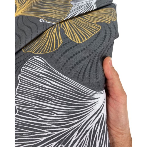 PETALI Gold Duvet Cover in Pure Cotton Made in Italy