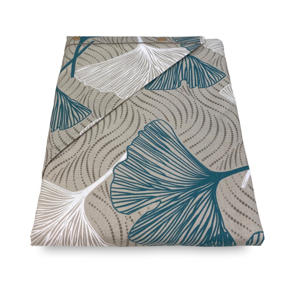 PETALI Green Duvet Cover in Pure Cotton Made in Italy