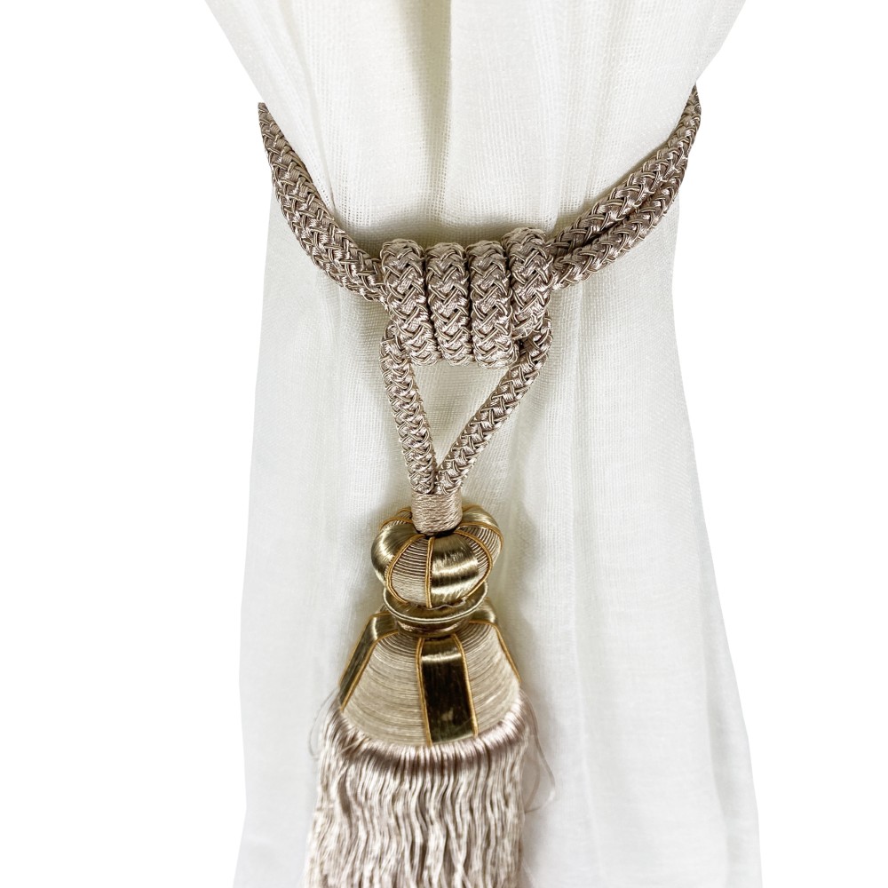 CURTAIN STOPPERS Embrasse WILSON © Cord and Ballpoint Tassels 2 PIECES