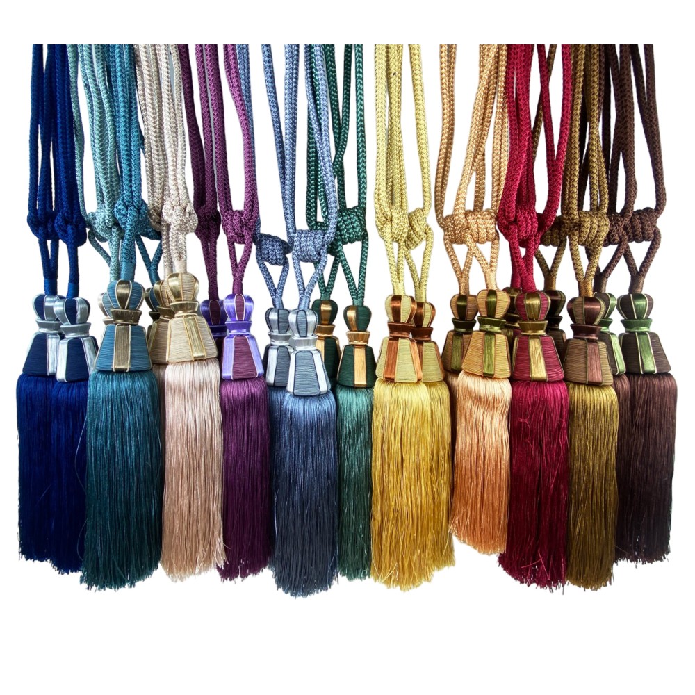 CURTAIN STOPPERS Embrasse WILSON © Cord and Ballpoint Tassels 2 PIECES