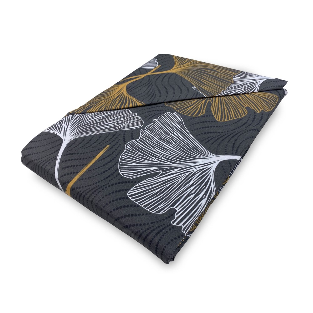 SET Winter sheet Fleece in anti-pilling FLANNEL Gold petals in pure cotton