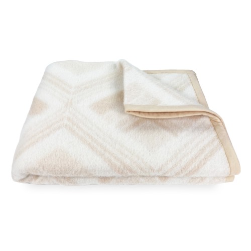 COPERTA SQUARE Bambini in vera Pura LANA da LETTINO morbida e Calda colore Naturale