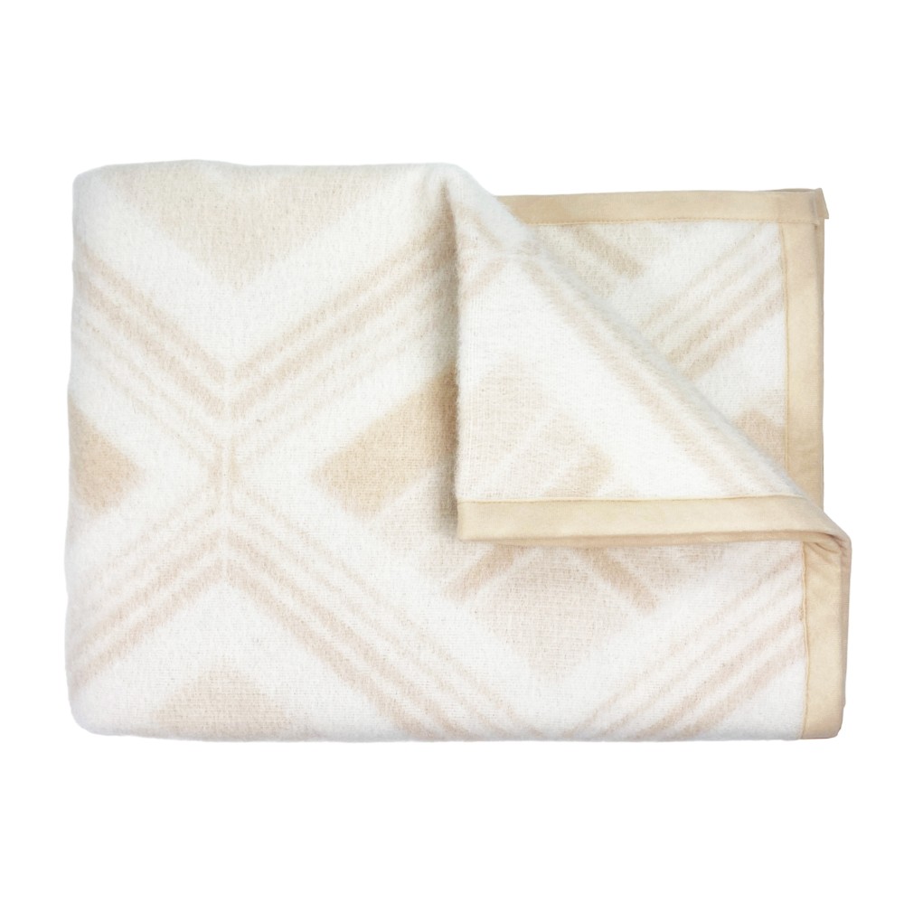 COUVERTURE CARRÉE pour enfants en véritable pure laine pour lit bébé doux et chaud de couleur naturelle