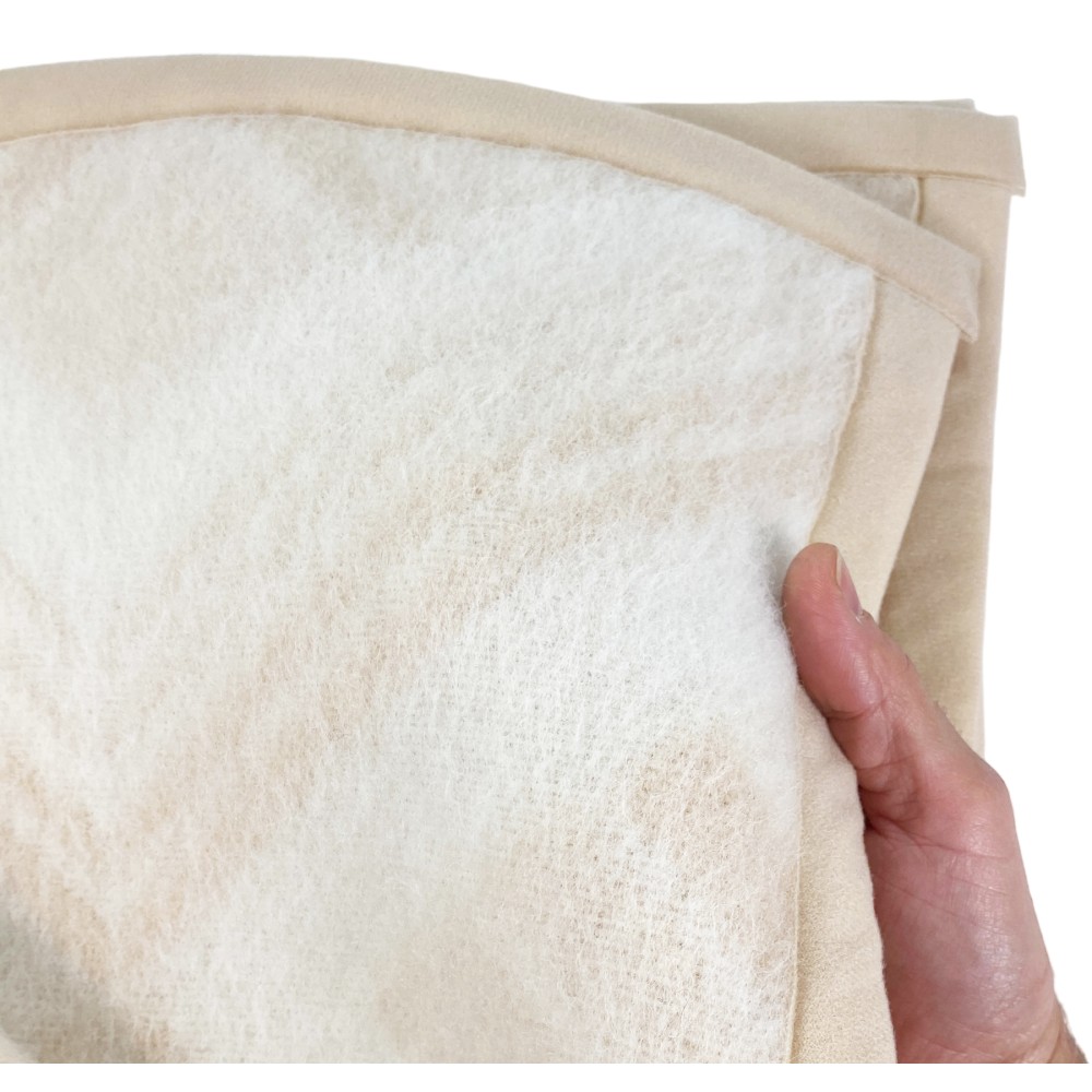 COUVERTURE CARRÉE pour enfants en véritable pure laine pour lit bébé doux et chaud de couleur naturelle