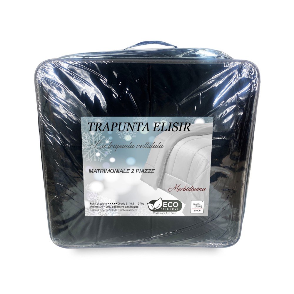 QUILT Duvet in soft BLACK velvet with feather effect 2 squares double ELISIR