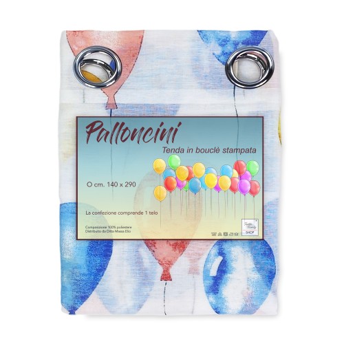 TENDA Cameretta Moderna PALLONCINI cm. 140X290 confezionata