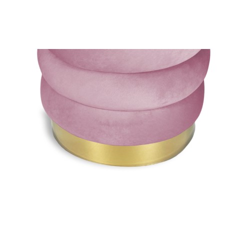 VELVET gesteppter Fußhocker aus massivem Samt POUF