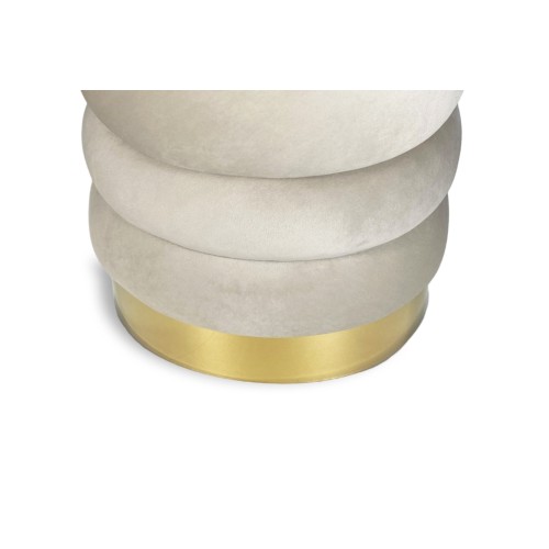 VELVET gesteppter Fußhocker aus massivem Samt POUF