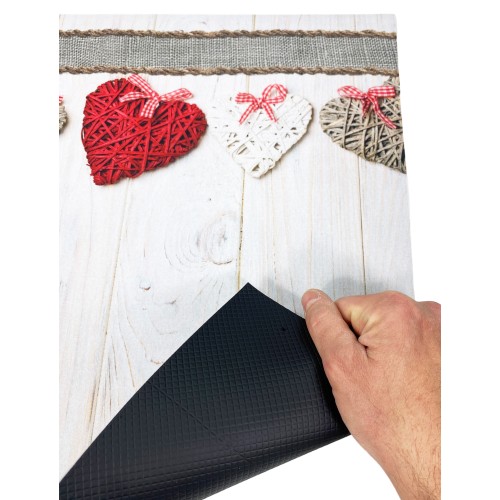 TAPIS de Coureur de CUISINE tapis de Coureur de non-Glissement CŒUR MINABLE fabriqué en Italie