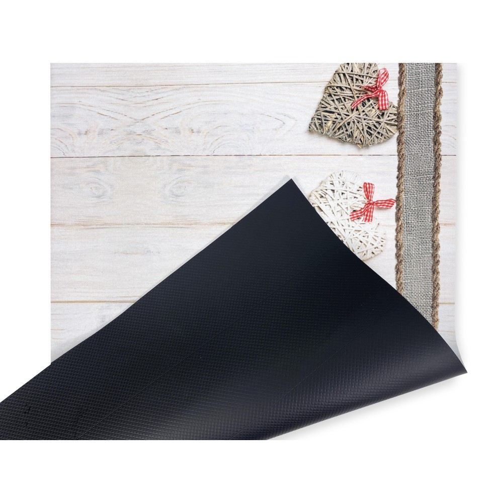 RUG Kitchen Runner Non-slip runner HEARTS SHABBY made in Italy