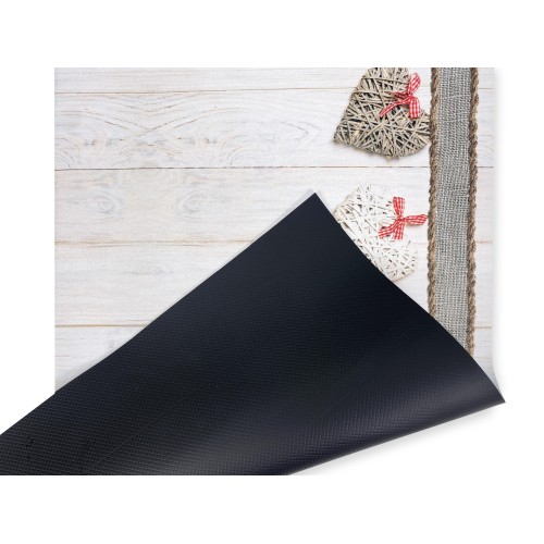 RUG Kitchen Runner Non-slip runner HEARTS SHABBY made in Italy