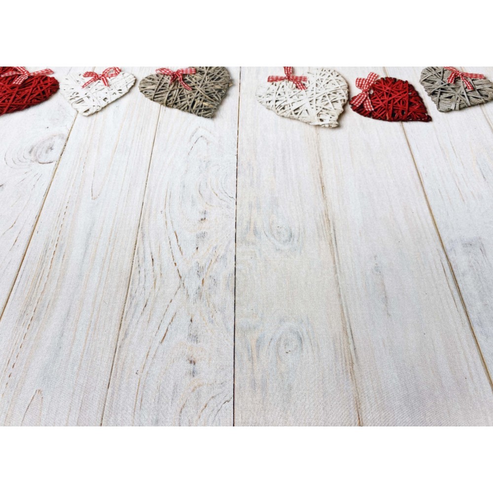 TAPPETO Runner da CUCINA Passatoia Antiscivolo CUORI SHABBY made in Italy