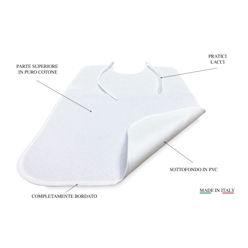 SET Bâillon blanc pour ADULTE Bâillon REMO © imperméable avec lacets résistants aux taches