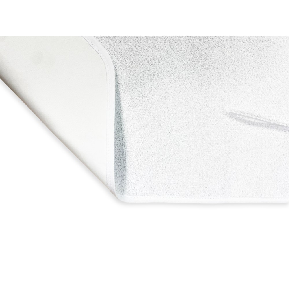 SET Weißes Lätzchen für ERWACHSENE Wasserdichter REMO-Knebel © mit schmutzabweisenden Schnürsenkeln