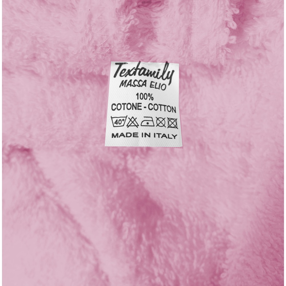 ACCAPPATOIO in Spugna a SCIALLE Senza Cappuccio ROSA in Puro Cotone Made in Italy