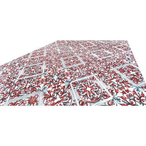 ALFOMBRA Kitchen Runner Corredera antideslizante MAIOLICA RED made in Italy